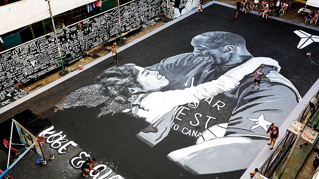 Kobe and Gianna Bryant, a tribute at Manila's famed basketball court