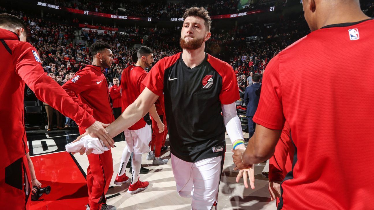 Blazers center Nurkic targets March 15 return