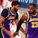 LeBron, with AD's help, hits No. 2 in playoff wins