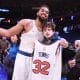 Karl-Anthony Towns gifts Timothée Chalamet jersey after Knicks win