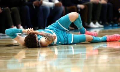 Hornets' Ball out at least 1 week with ankle sprain