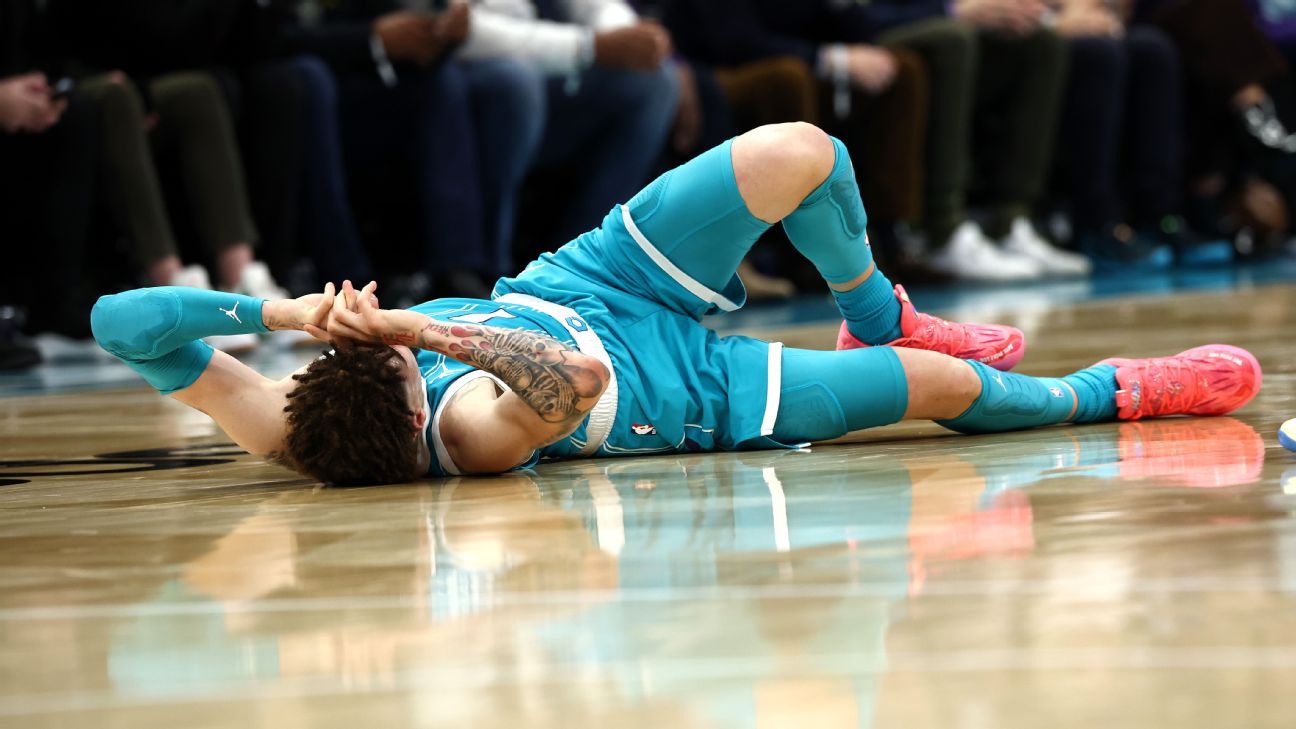 Hornets' Ball out at least 1 week with ankle sprain