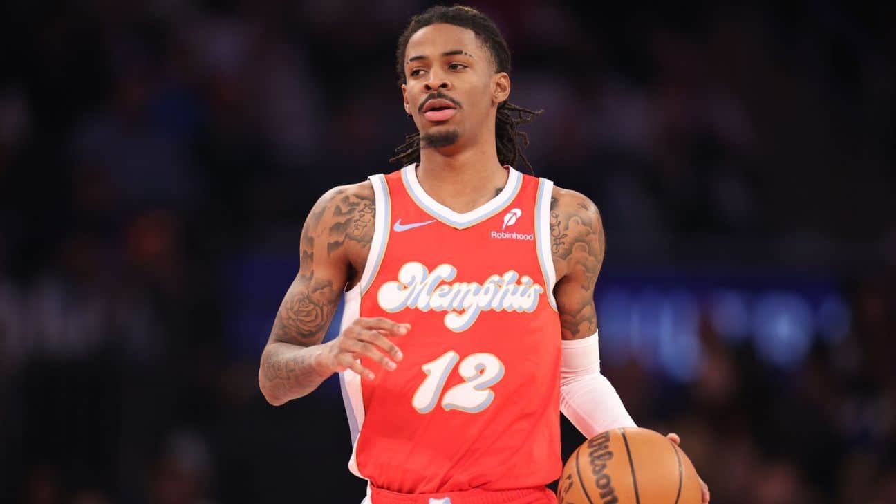 Grizzlies' Morant out again with sore shoulder