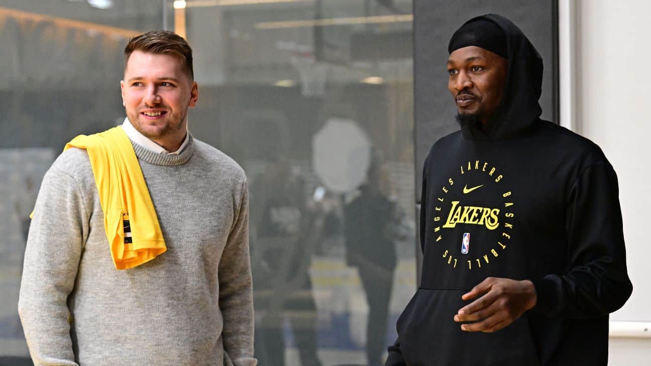 Lakers' Dorian Finney-Smith jokes about jersey number with Doncic