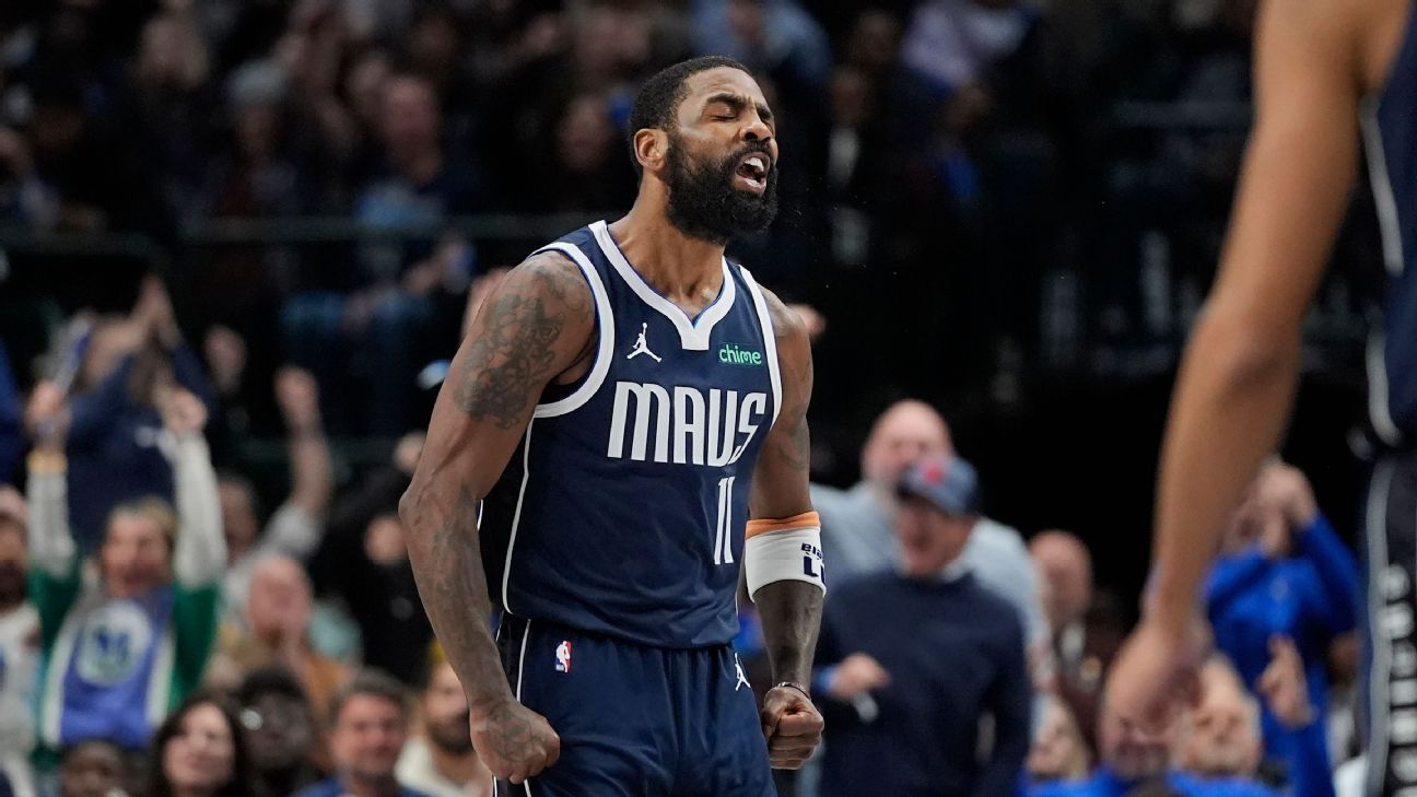 Kyrie delivers for 'our arena' amid Mavs' chaos