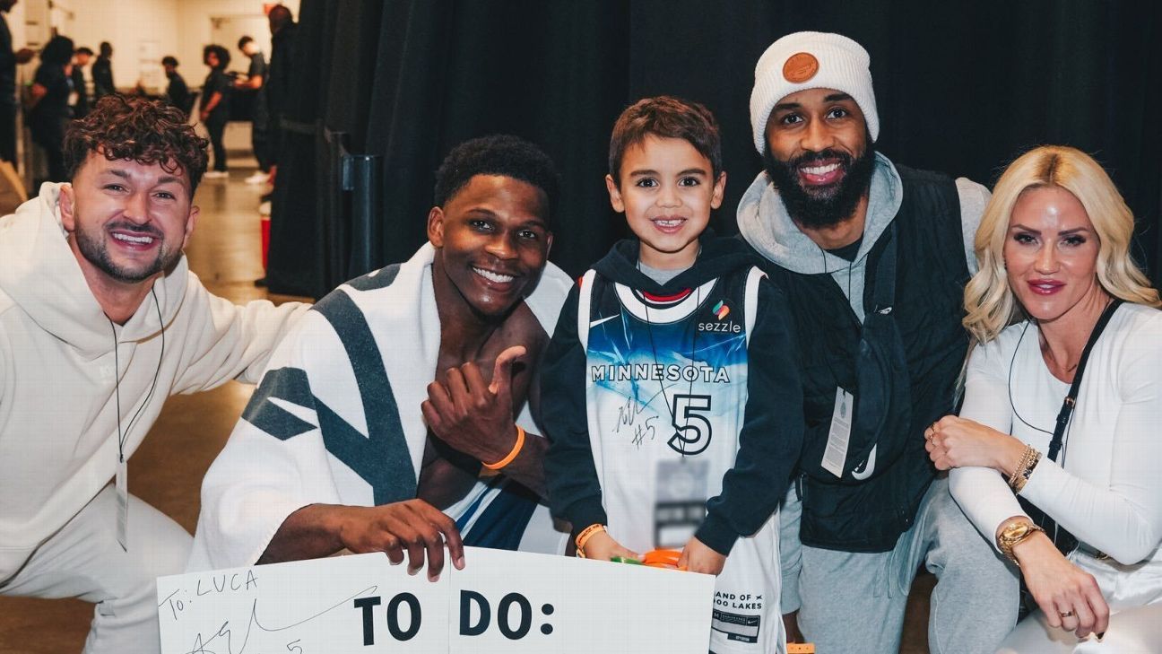 'Rest of my career': Timberwolves' Edwards reunites with young fan with cancer that gifted wristband