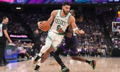 Celtics star Tatum exits with left ankle sprain