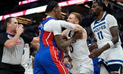 7 ejected after skirmish between Pistons, Wolves