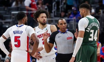 Malik Beasley disagrees with Giannis Antetokounmpo's shimmy after late-game block