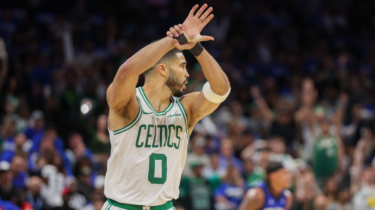 Tatum again leads C's, features wrist in celebration