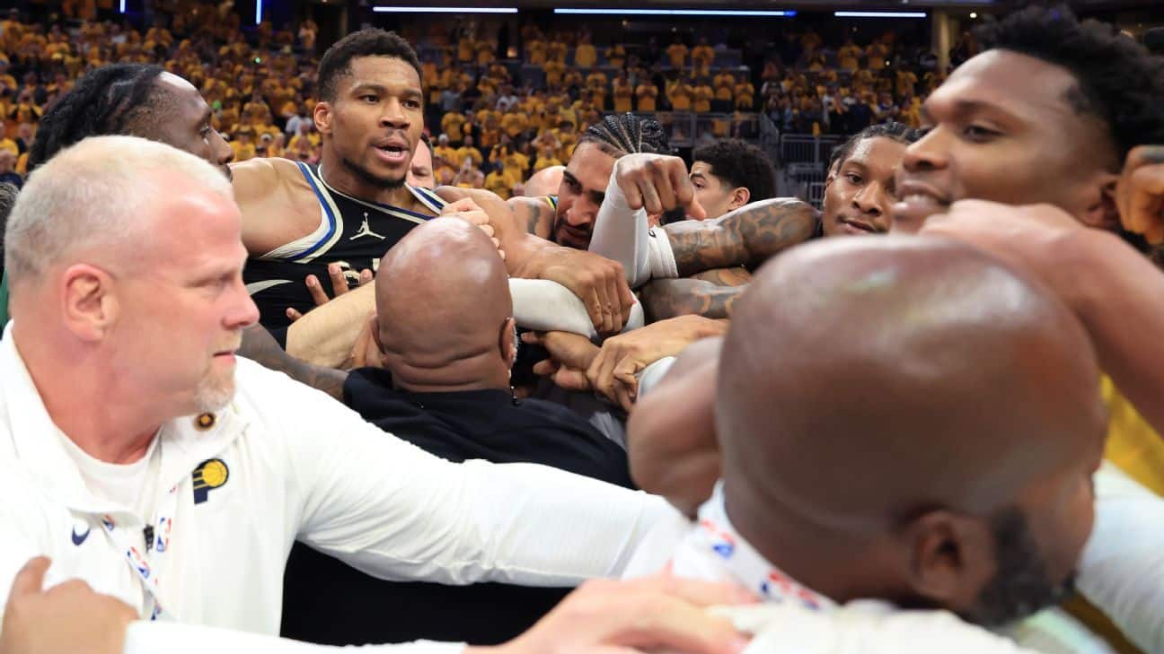 Giannis: Haliburton's dad 'disrespectful' with antics