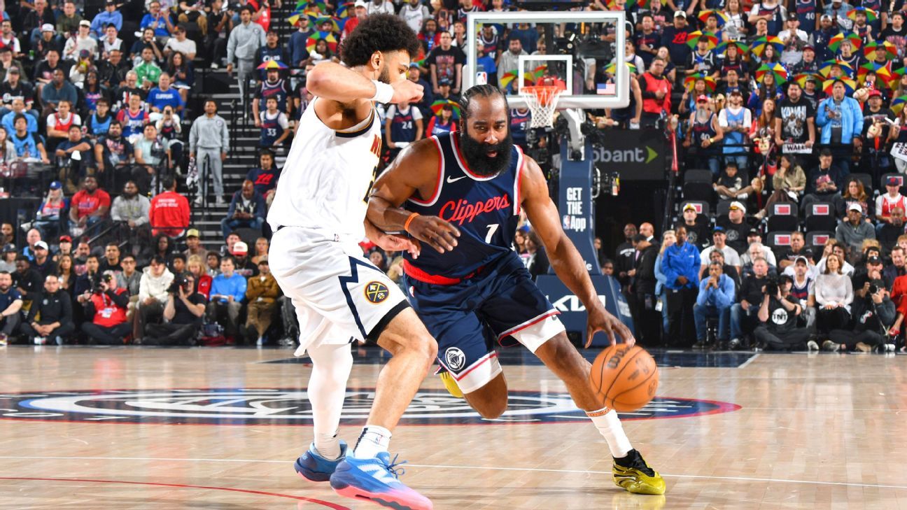 Harden, Kawhi lift Clips past Nuggets to force G7