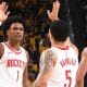 Rockets soar by Dubs late, head home for Game 7