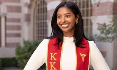 Natalia Bryant dons Kobe's iconic logo on USC graduation sash