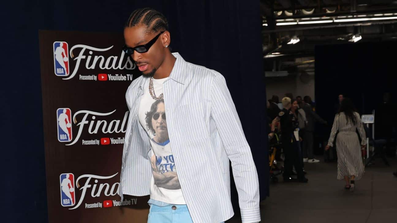 Shai Gilgeous-Alexander's John Lennon shirt headlines NBA Finals Game 2 fits