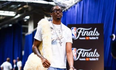 Jalen Williams tops Game 7 fashion with furry yellow shoulder bag