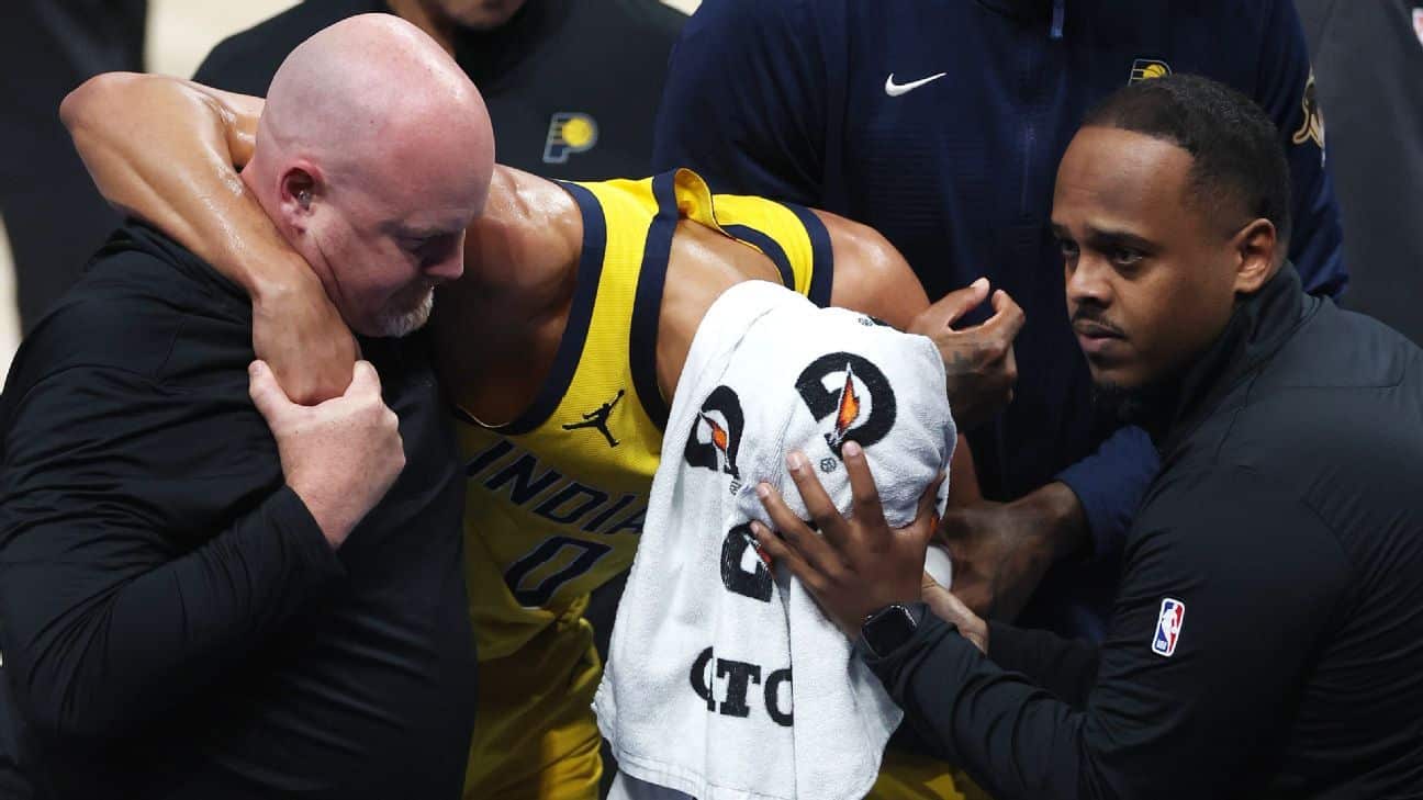 LeBron, Patrick Mahomes top reactions to Tyrese Haliburton's Game 7 injury