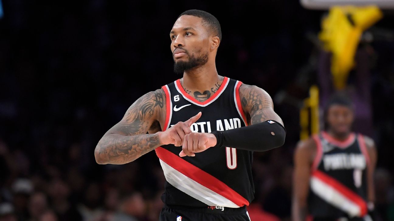 Injured Lillard glad to be 'back home' with Blazers