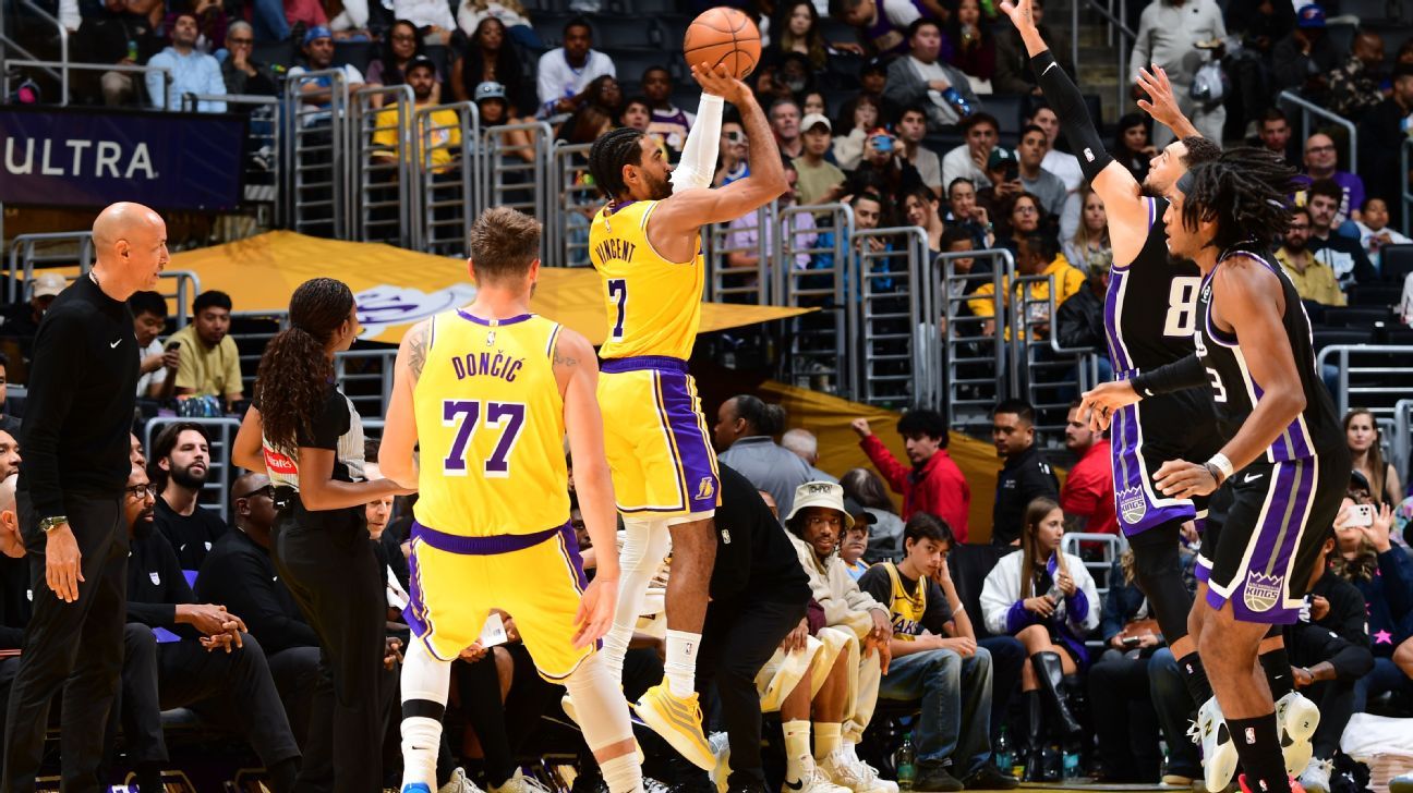 Lakers start Vincent for LeBron in opener preview