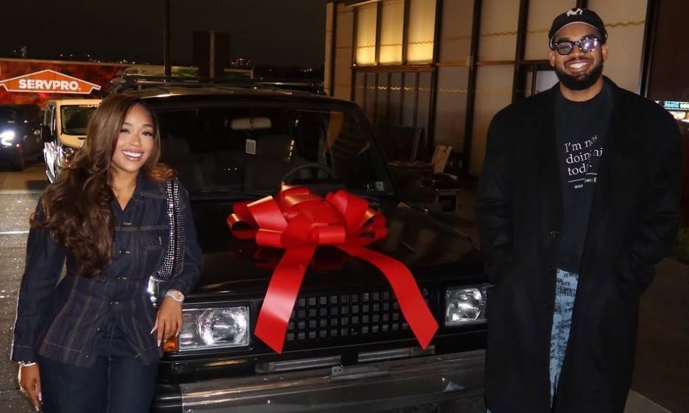 Jordyn Woods surprises Karl-Anthony Towns with late mother's car for 30th birthday