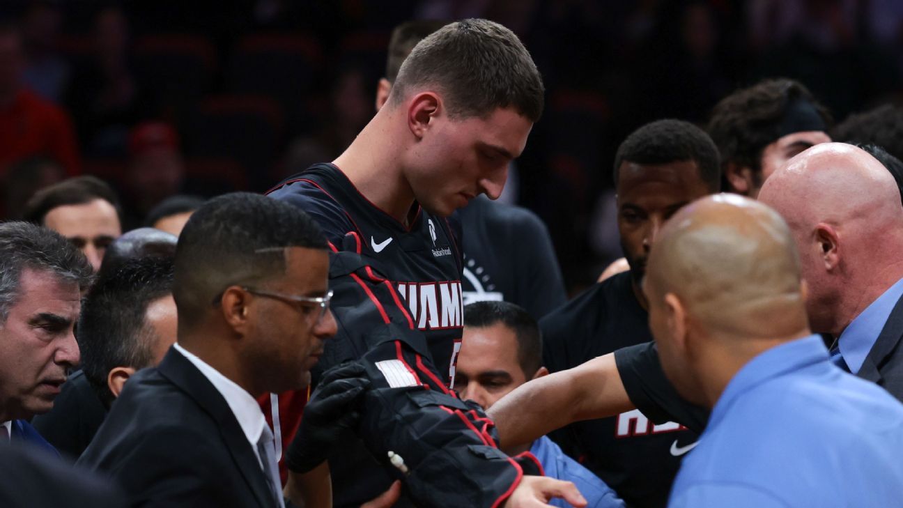 Heat F Jovic's MRI clean after hard fall; day-to-day