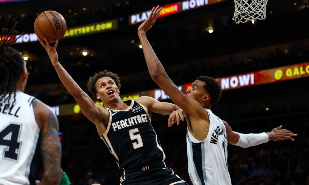 Wemby blocks shot in historic 100th straight game