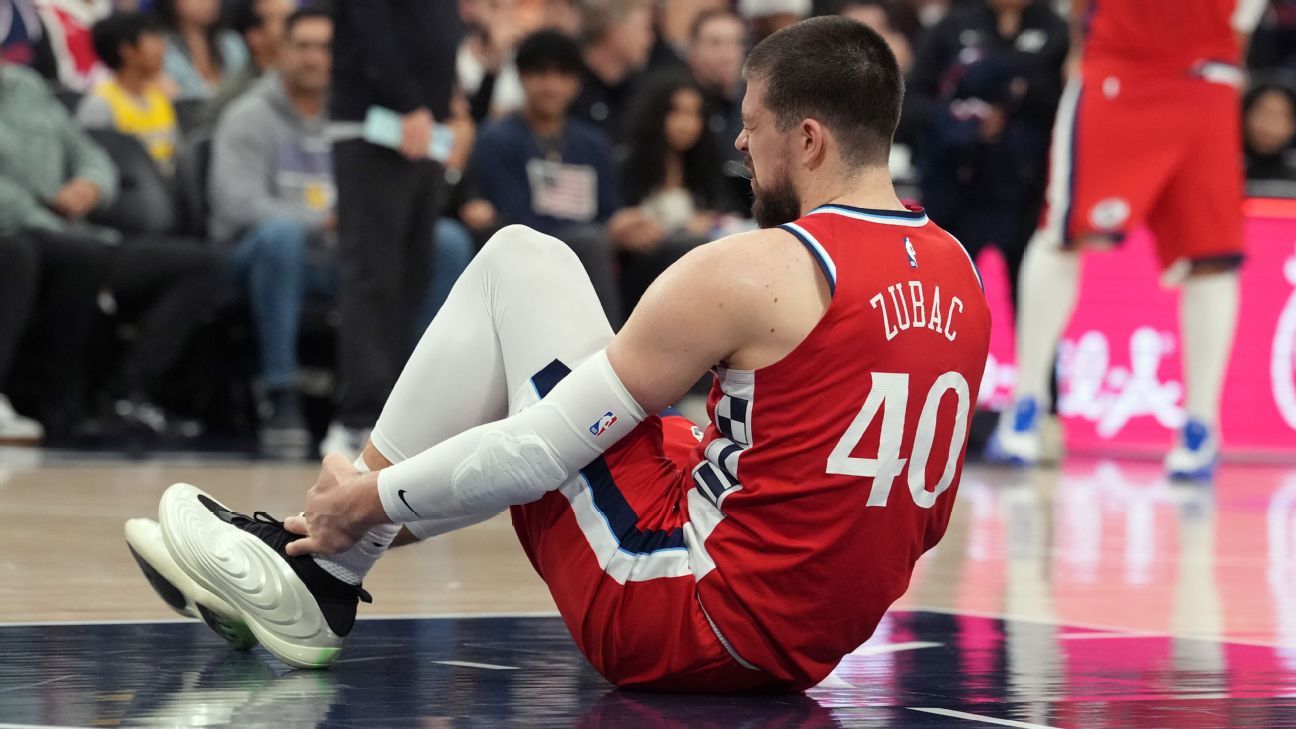 Sources: Clippers' Zubac has Grade 2 ankle sprain
