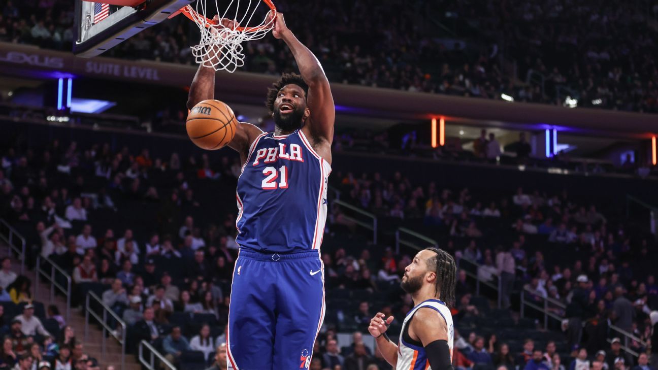 Embiid's 1st dunk of season fires up rising Sixers