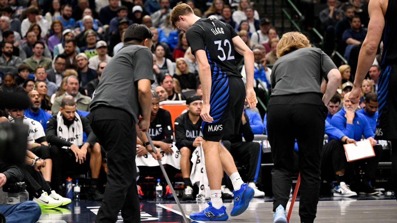 Mavs' Flagg exits loss to Nuggets with ankle sprain
