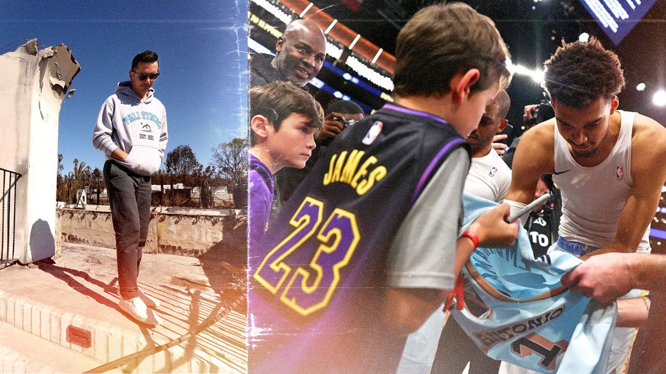Fires, destruction and hope: One year later for JJ Redick, the Lakers and Los Angeles