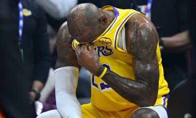 LeBron tears up during Cavaliers' tribute video