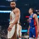 Warriors' Curry exits vs. Pistons with sore knee