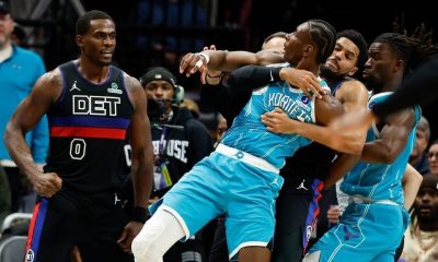 Four tossed after brawl in Pistons-Hornets game