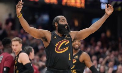 Harden turns playmaker in Cavs home debut