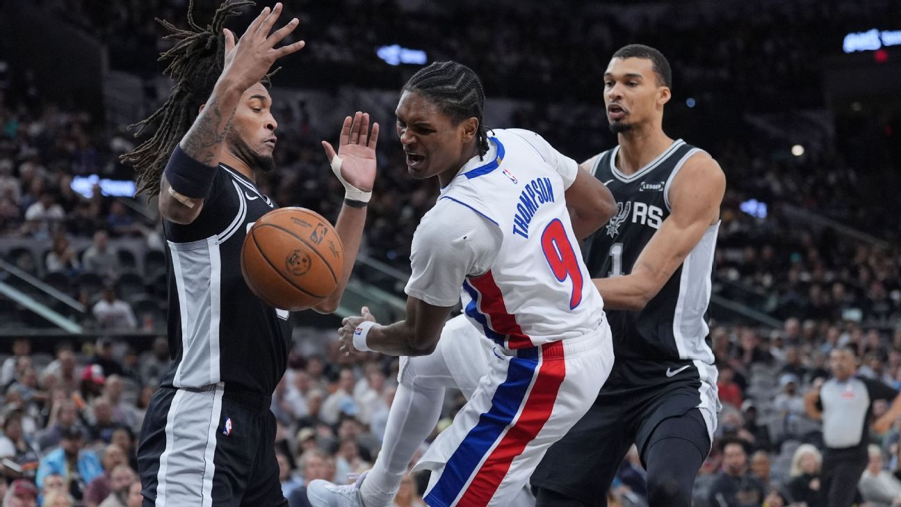 Pistons lose Thompson (ankle) in loss to Spurs
