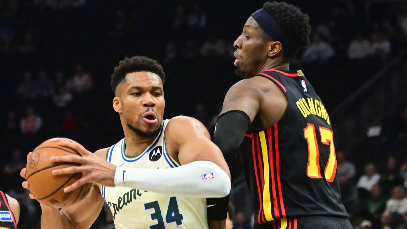 Giannis out vs. Hawks; missed games up to 31