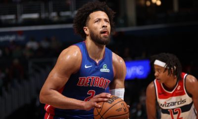 Pistons' Cunningham leaves game with back spasms